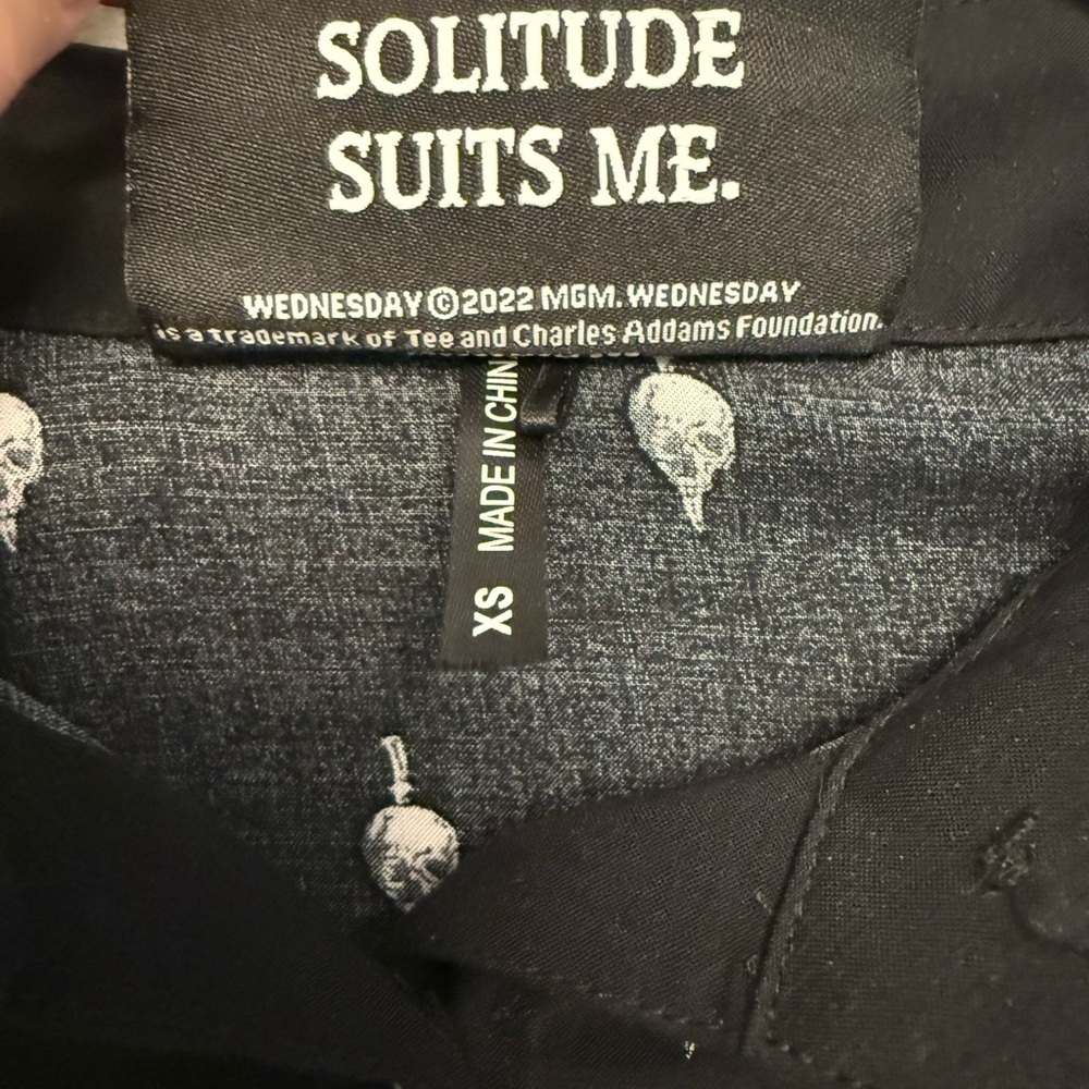 Killstar Wednesday Collection Black Button Down T… - image 3